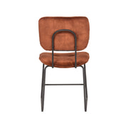 Eetkamerstoel Dez Rust Velours Zwart Metalen Frame 49x60x87 cm-Eetkamerstoelen-LABEL51