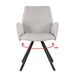 Eetkamerstoel Diana Beige Draaibaar 57 cm-Eetkamerstoelen-Livingfurn