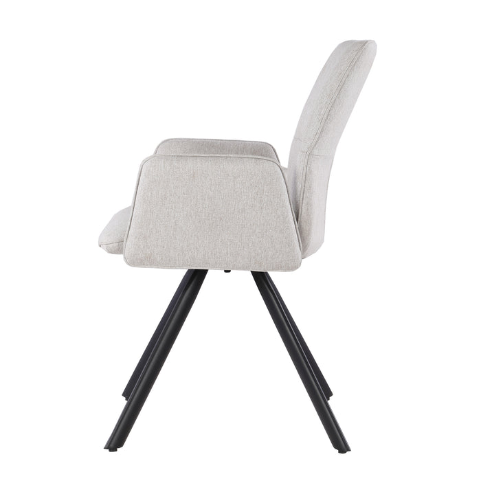 Eetkamerstoel Diana Beige Draaibaar 57 cm-Eetkamerstoelen-Livingfurn