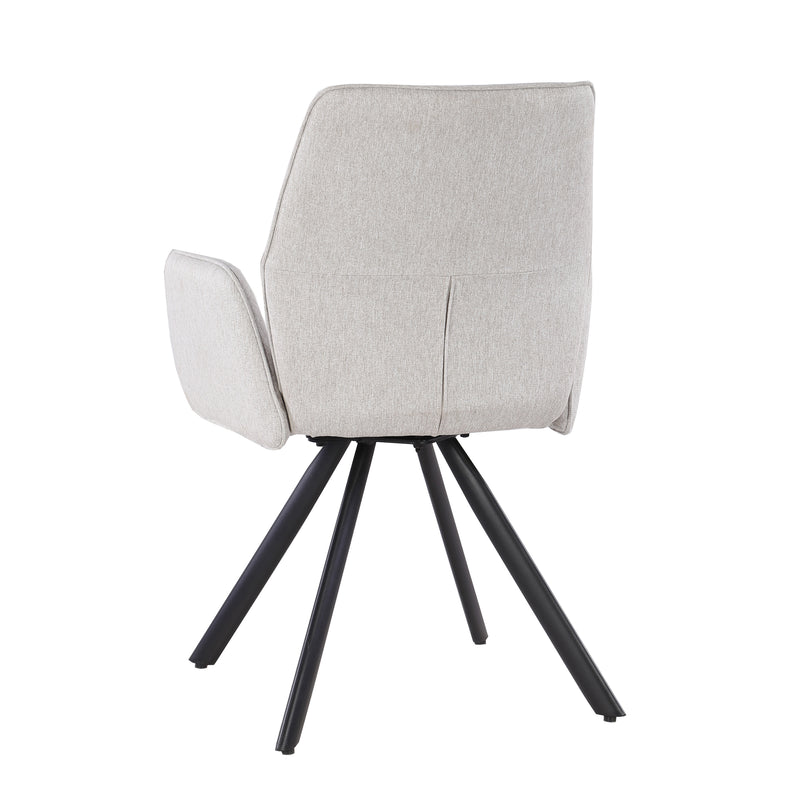 Eetkamerstoel Diana Beige Draaibaar 57 cm-Eetkamerstoelen-Livingfurn