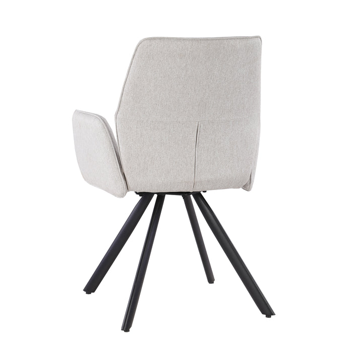 Eetkamerstoel Diana Beige Draaibaar 57 cm-Eetkamerstoelen-Livingfurn