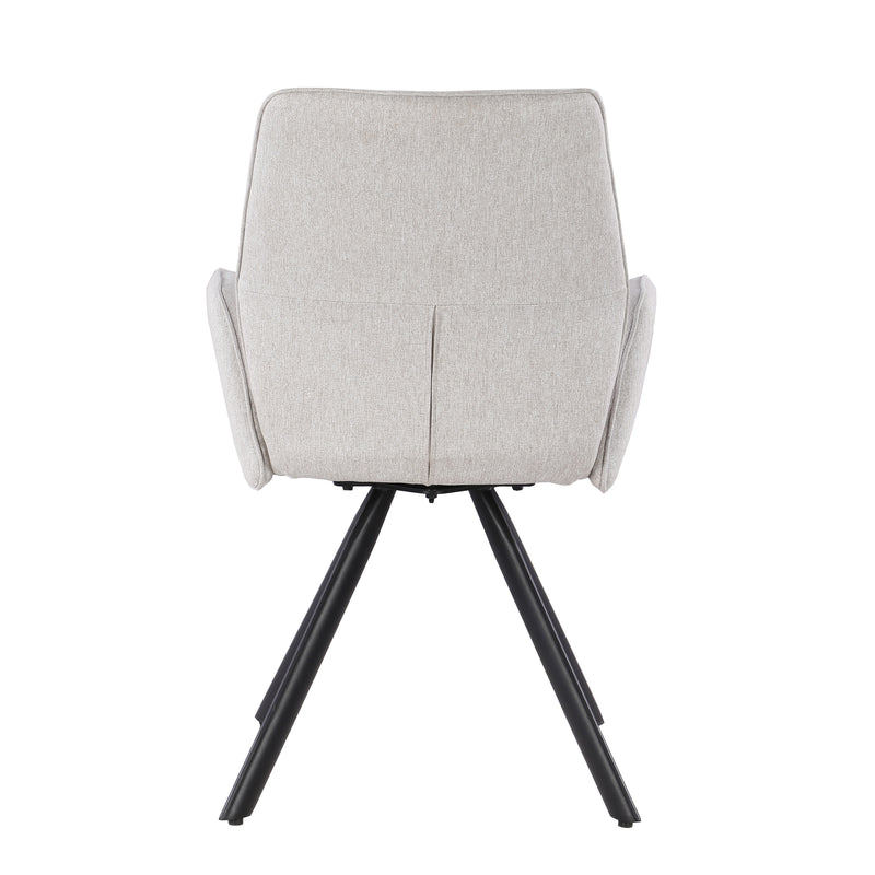 Eetkamerstoel Diana Beige Draaibaar 57 cm-Eetkamerstoelen-Livingfurn