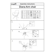 Eetkamerstoel Diana Beige Draaibaar 57 cm-Eetkamerstoelen-Livingfurn