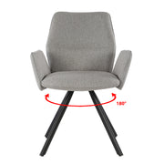 Eetkamerstoel Diana Taupe Draaibaar 57 cm-Eetkamerstoelen-Livingfurn