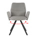 Eetkamerstoel Diana Taupe Draaibaar 57 cm-Eetkamerstoelen-Livingfurn