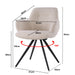 Eetkamerstoel Doreen Bouclé Beige Draaibaar 61 cm 61x65x83 cm-Eetkamerstoelen-Livingfurn