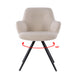 Eetkamerstoel Doreen Bouclé Beige Draaibaar 61 cm 61x65x83 cm-Eetkamerstoelen-Livingfurn