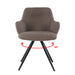 Eetkamerstoel Doreen Bouclé Bruin Draaibaar 61 cm-Eetkamerstoelen-Livingfurn