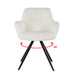 Eetkamerstoel Doreen Bouclé Wit Draaibaar 61 cm 61x65x83 cm-Eetkamerstoelen-Livingfurn