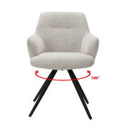 Eetkamerstoel Doreen Sneak Naturel Draaibaar 65 cm 65x61x83 cm-Eetkamerstoelen-Livingfurn