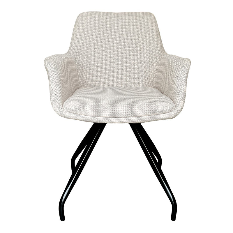 Eetkamerstoel Duke Beige Draaibaar 61 cm-Eetkamerstoelen-Livingfurn