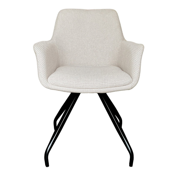 Eetkamerstoel Duke Beige Draaibaar 61 cm-Eetkamerstoelen-Livingfurn
