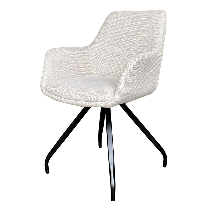 Eetkamerstoel Duke Beige Draaibaar 61 cm-Eetkamerstoelen-Livingfurn