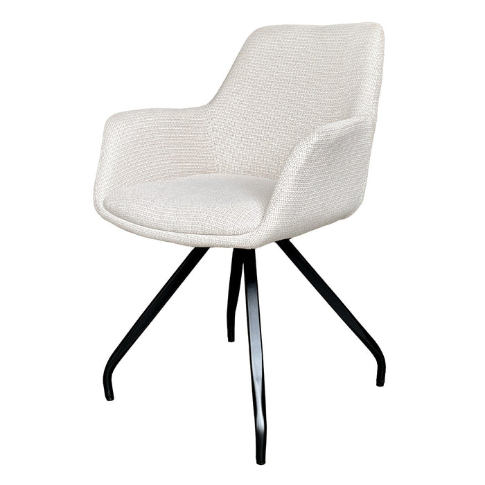 Eetkamerstoel Duke Beige Draaibaar 61 cm-Eetkamerstoelen-Livingfurn