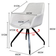 Eetkamerstoel Duke Zand 61 cm-Eetkamerstoelen-Livingfurn