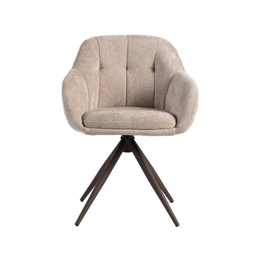 Eetkamerstoel Esma Clay Elite Brons Metalen Frame 60x62x80 cm-Eetkamerstoelen-LABEL51