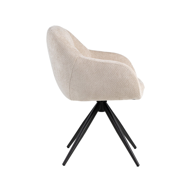 Eetkamerstoel Esma Naturel Elite Draaibaar 60x62x80 cm-Eetkamerstoelen-LABEL51