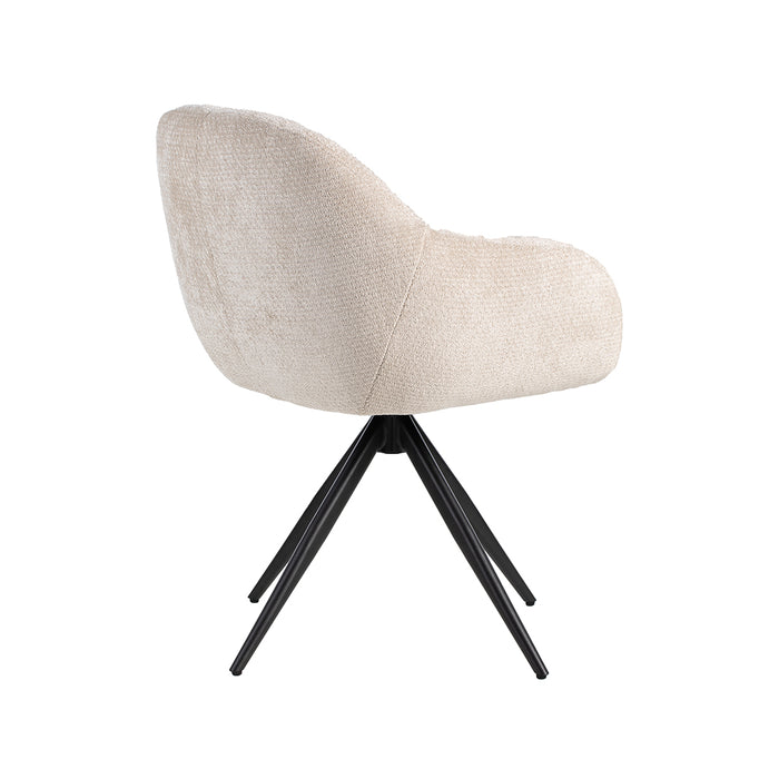 Eetkamerstoel Esma - Naturel - Elite - Draaibaar-Eetkamerstoelen-LABEL51