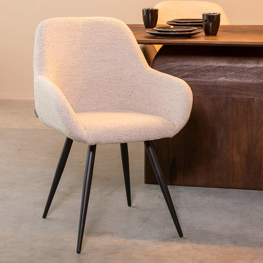 Eetkamerstoel Fender - Naturel - Boucle-Eetkamerstoelen-LABEL51