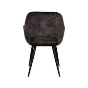 Eetkamerstoel Fer Antraciet Velours 58x57x87 cm-Eetkamerstoelen-LABEL51