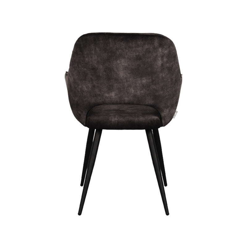 Eetkamerstoel Fer Antraciet Velours 58x57x87 cm-Eetkamerstoelen-LABEL51