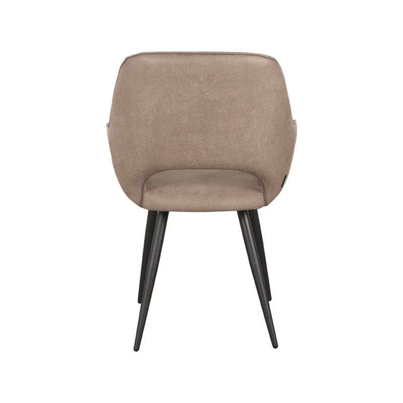Eetkamerstoel Fer Taupe Micro Suede 58x57x87 cm-Eetkamerstoelen-LABEL51