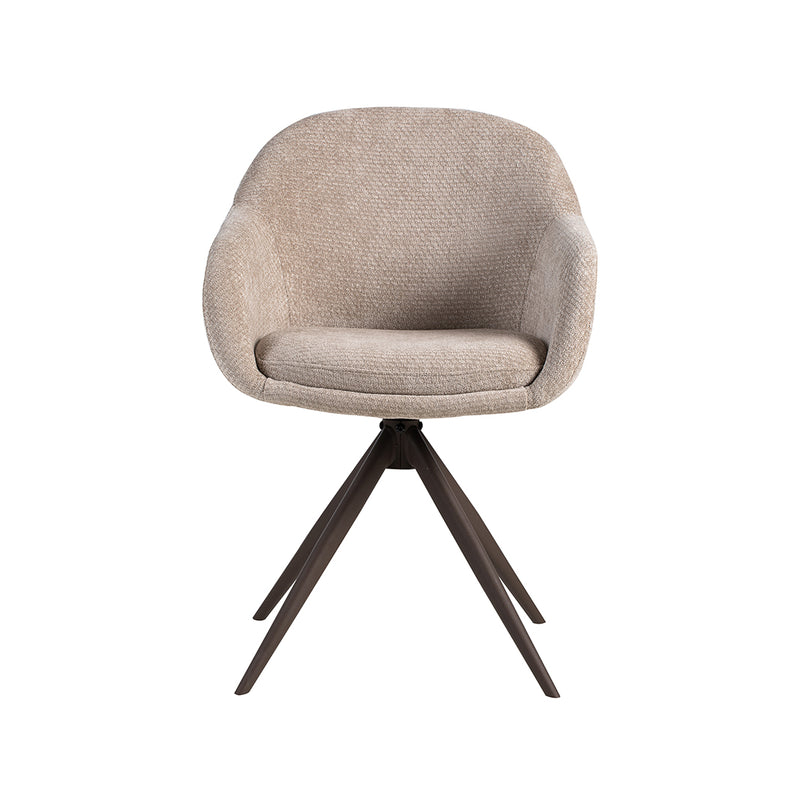 Eetkamerstoel Fiby Clay Elite Brons Metalen Frame 60x62x80 cm-Eetkamerstoelen-LABEL51
