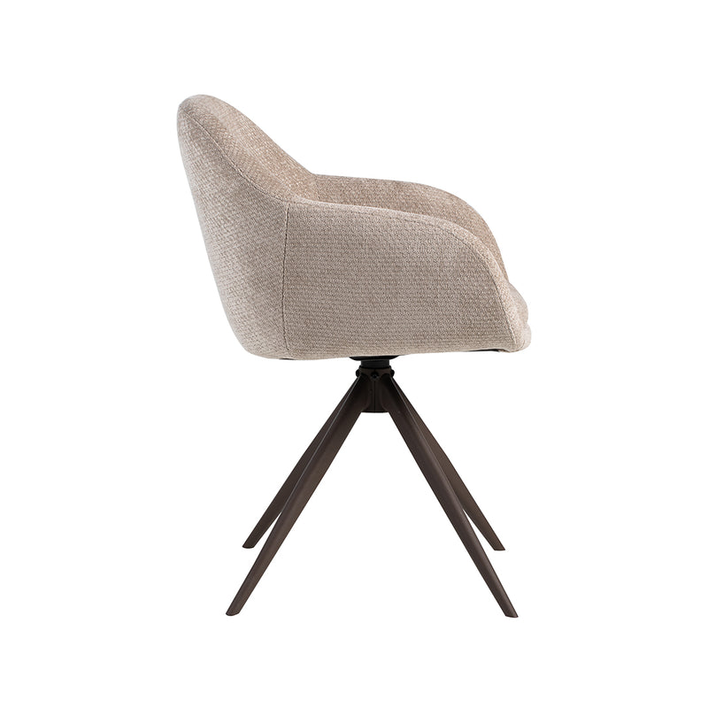Eetkamerstoel Fiby Clay Elite Brons Metalen Frame 60x62x80 cm-Eetkamerstoelen-LABEL51