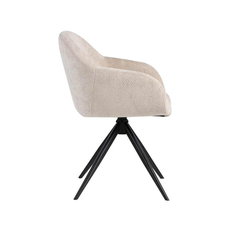 Eetkamerstoel Fiby Naturel Elite Draaibaar 60x62x80 cm-Eetkamerstoelen-LABEL51