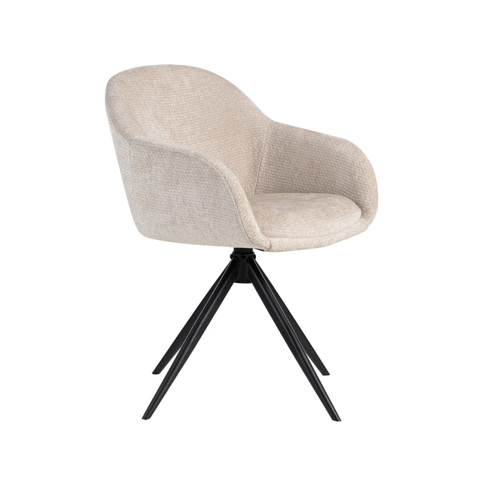 Eetkamerstoel Fiby - Naturel - Elite - Draaibaar-Eetkamerstoelen-LABEL51