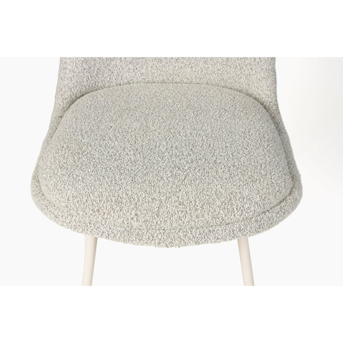 Eetkamerstoel Fijs Off Polyester Wit 61x47 cm-Eetkamerstoelen-Creating Home