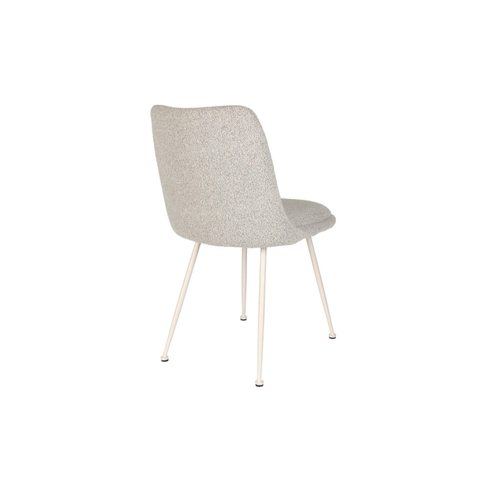 Eetkamerstoel Fijs Off Polyester Wit 61x47 cm