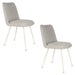 Eetkamerstoel Fijs Off Polyester Wit 61x47 cm