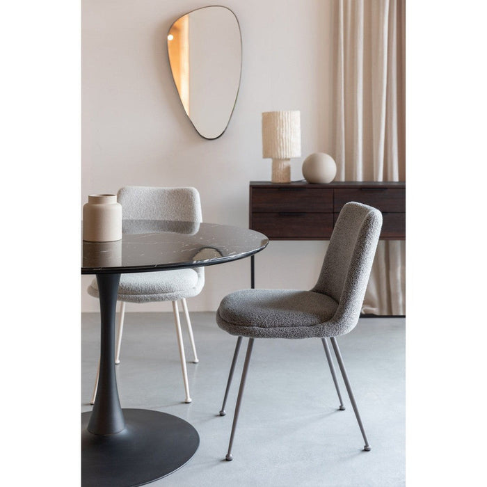 Eetkamerstoel Fijs Off Polyester Wit 61x47 cm-Eetkamerstoelen-Creating Home