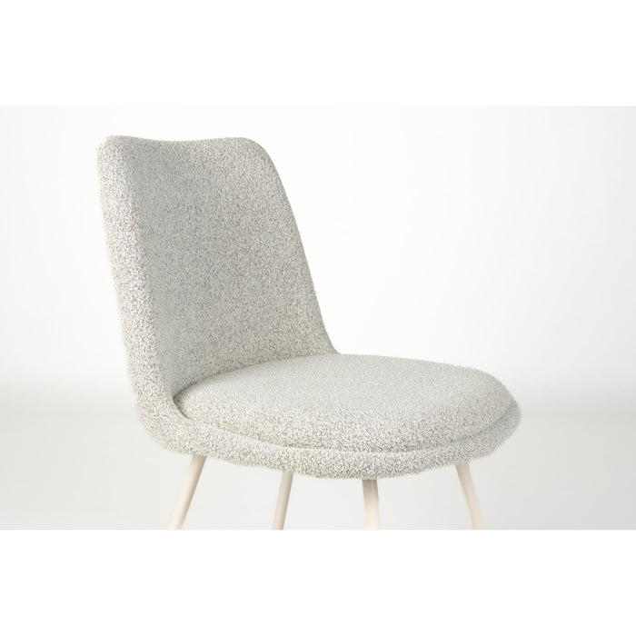 Eetkamerstoel Fijs Off Polyester Wit 61x47 cm-Eetkamerstoelen-Creating Home