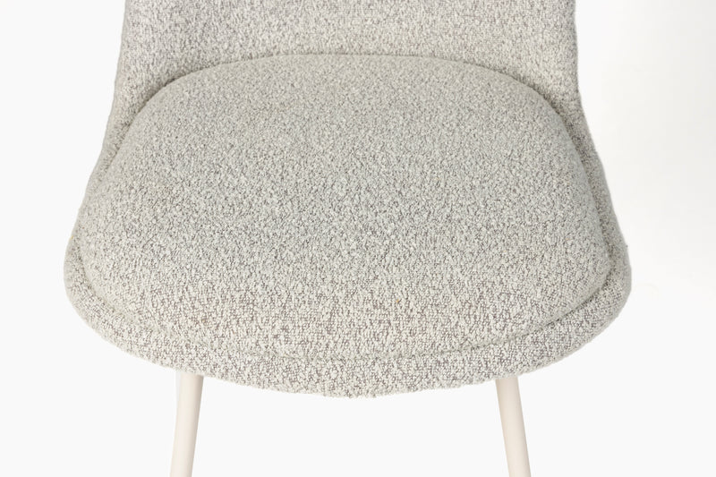 Eetkamerstoel Fijs Off Polyester Wit 61x47 cm-Eetkamerstoelen-Creating Home