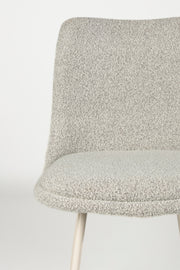 Eetkamerstoel Fijs Off Polyester Wit 61x47 cm-Eetkamerstoelen-Creating Home