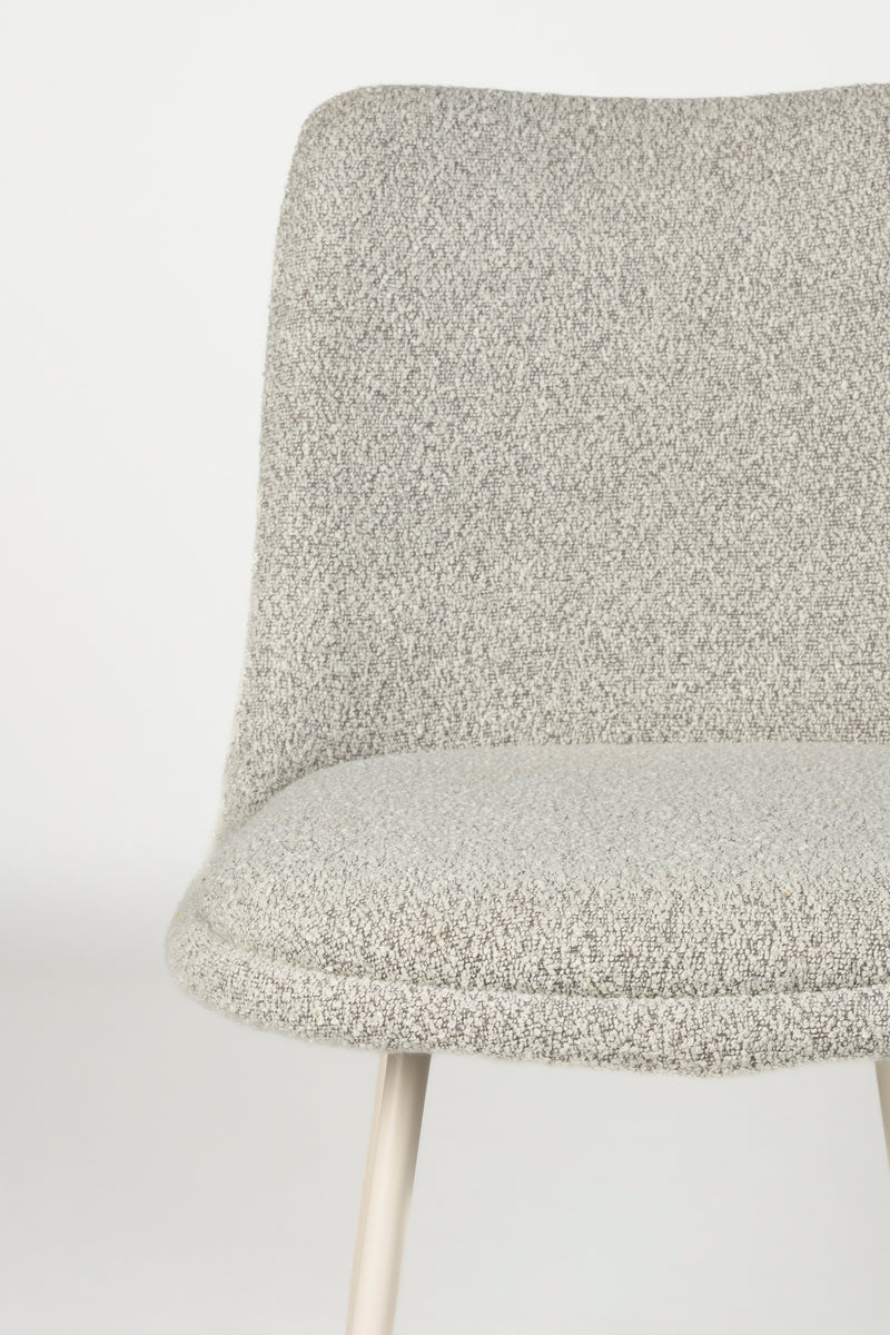 Eetkamerstoel Fijs Off Polyester Wit 61x47 cm-Eetkamerstoelen-Creating Home