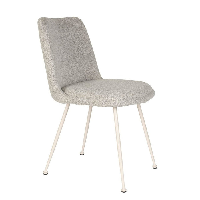 Eetkamerstoel Fijs Off Polyester Wit 61x47 cm-Fauteuils-Creating Home