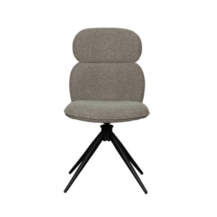Eetkamerstoel Finn Mushroom Royal Boucle Draaibaar 49x62x91 cm-Eetkamerstoelen-LABEL51