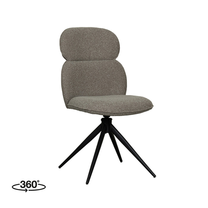 Eetkamerstoel Finn Mushroom Royal Boucle Draaibaar 49x62x91 cm-Eetkamerstoelen-LABEL51