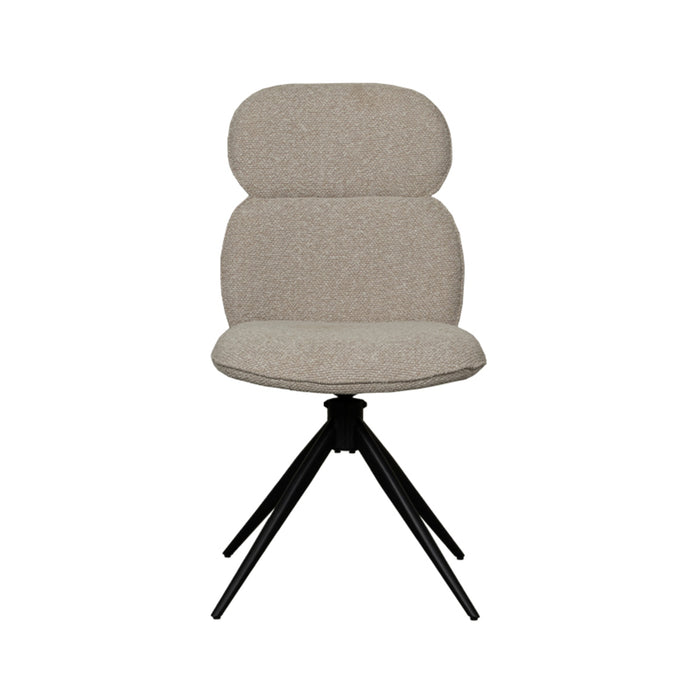 Eetkamerstoel Finn Naturel Royal Boucle Draaibaar 49x62x91 cm-Eetkamerstoelen-LABEL51