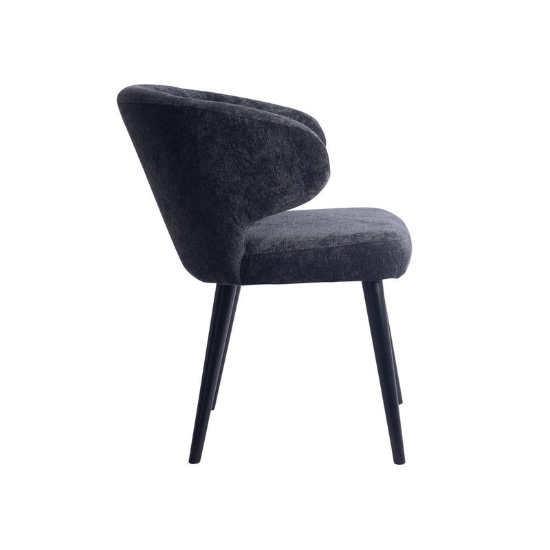 Eetkamerstoel Fiori Hout Zwart-Eetkamerstoelen-PTMD