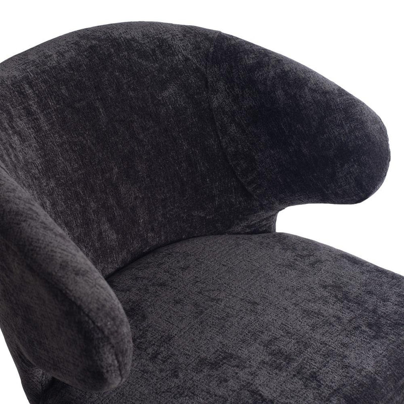 Eetkamerstoel Fiori Hout Zwart-Eetkamerstoelen-PTMD