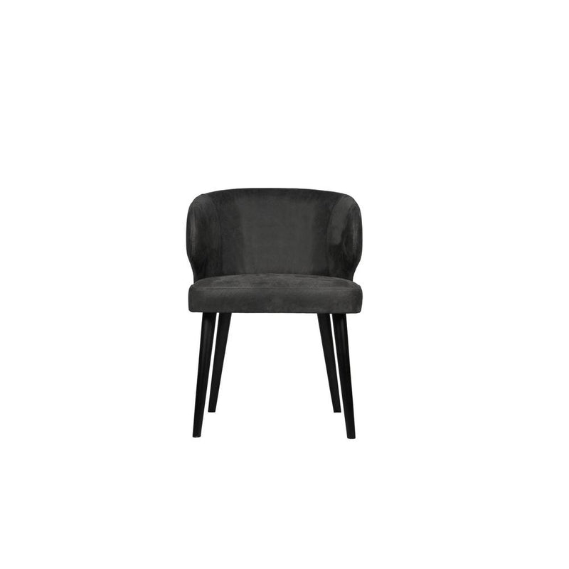 Eetkamerstoel Fiori Polyester Antraciet-Eetkamerstoelen-PTMD