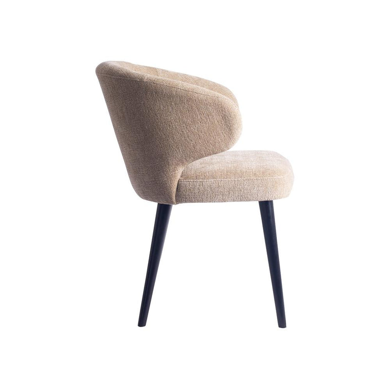 Eetkamerstoel Fiori Polyester Crème-Eetkamerstoelen-PTMD