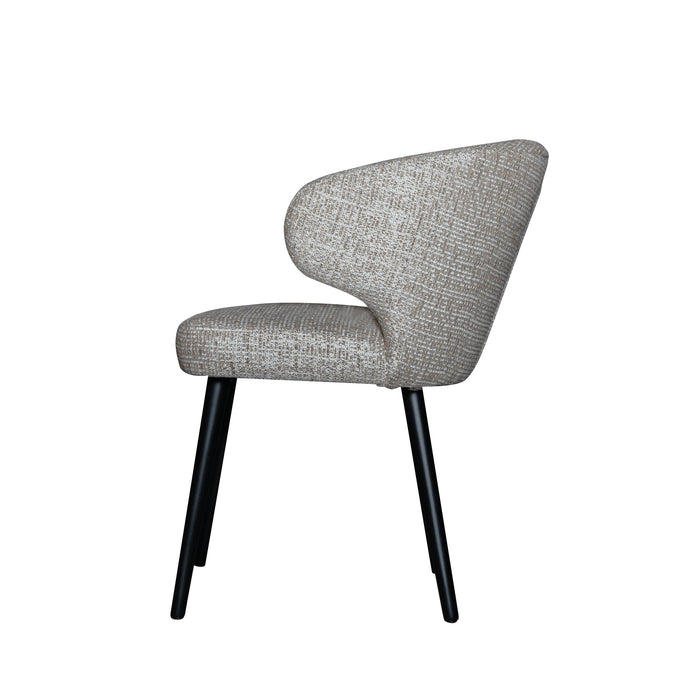 Eetkamerstoel Fiori Polyester Zwart 736783-Eetkamerstoelen-PTMD