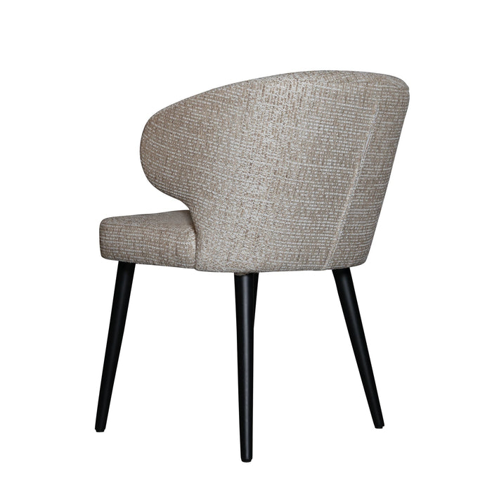 Eetkamerstoel Fiori Polyester Zwart 736783-Eetkamerstoelen-PTMD