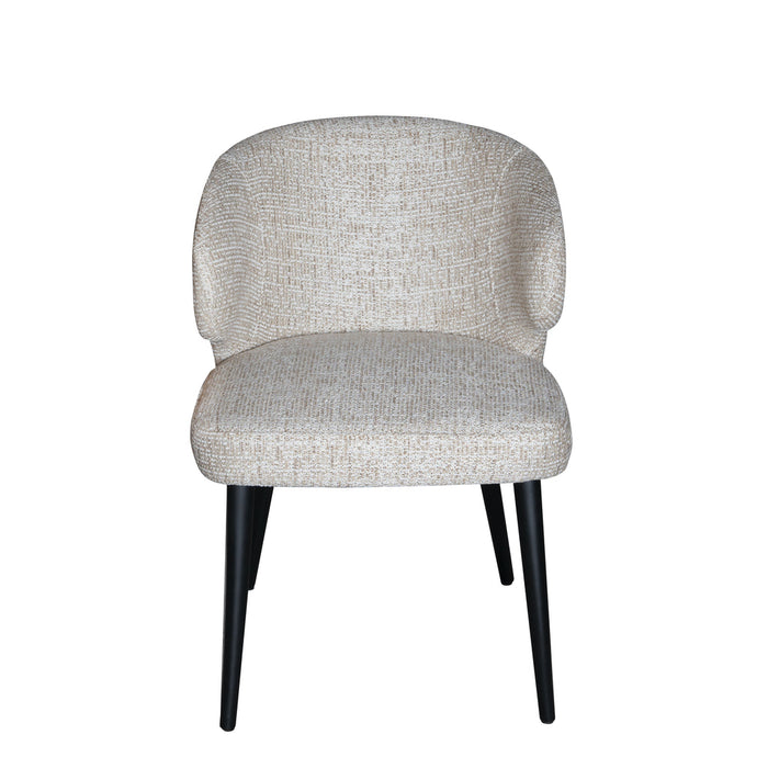 Eetkamerstoel Fiori Polyester Zwart 736783-Eetkamerstoelen-PTMD