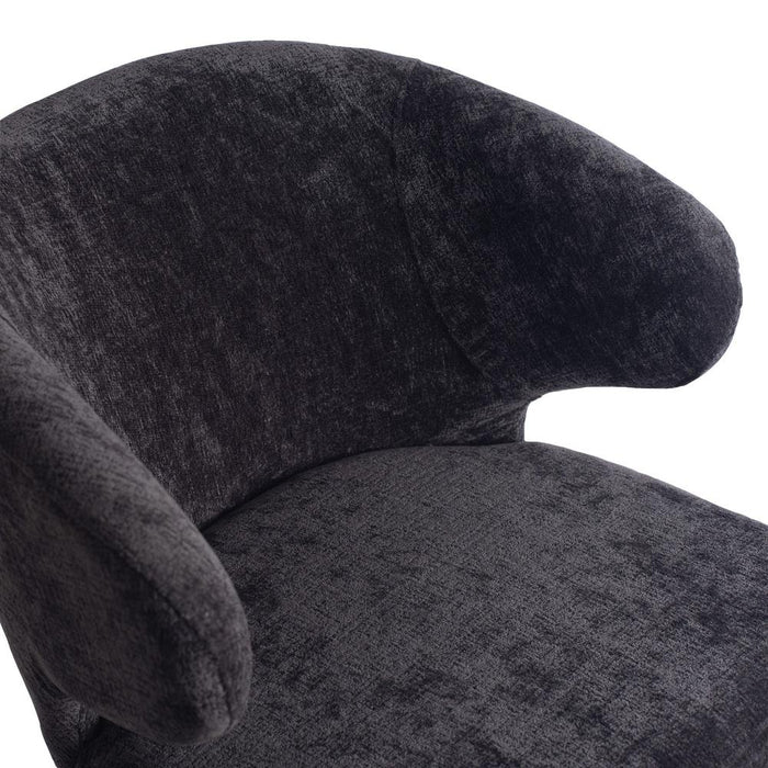 Eetkamerstoel Fiori Straalt Donkergrijs 64x56x81 cm-Eetkamerstoelen-PTMD
